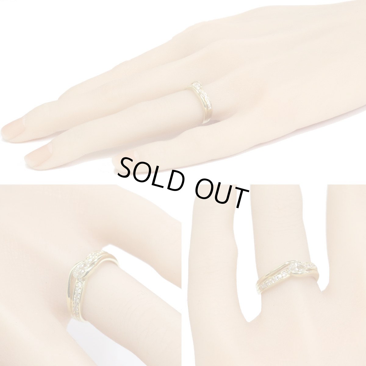 画像10: K18ダイヤモンドリング D0.25 D0.15 3.5g #10 (10)