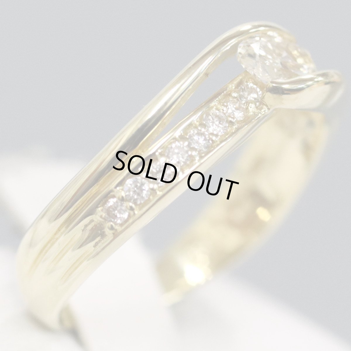 画像3: K18ダイヤモンドリング D0.25 D0.15 3.5g #10 (3)