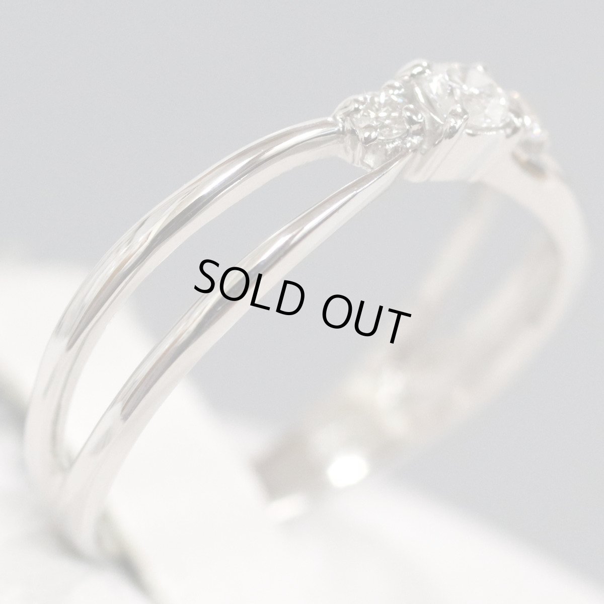 画像3: Pt900ダイヤモンドリング D0.10 2.4g #10 (3)