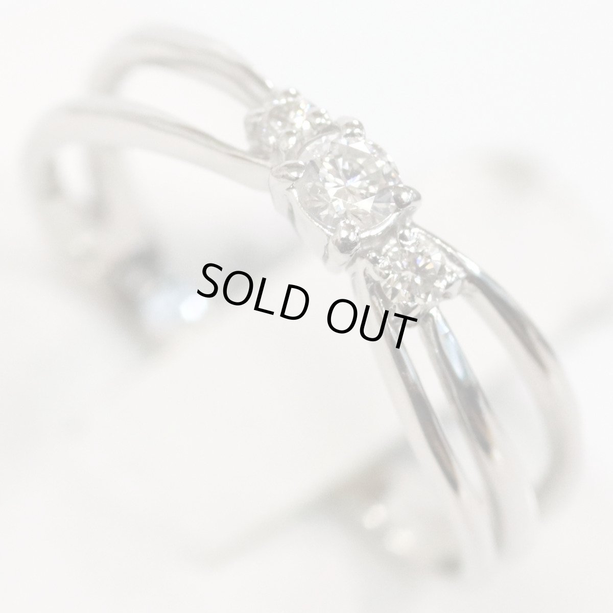 画像4: Pt900ダイヤモンドリング D0.10 2.4g #10 (4)