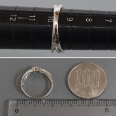 画像7: Pt900ダイヤモンドリング D0.10 2.4g #10 (7)