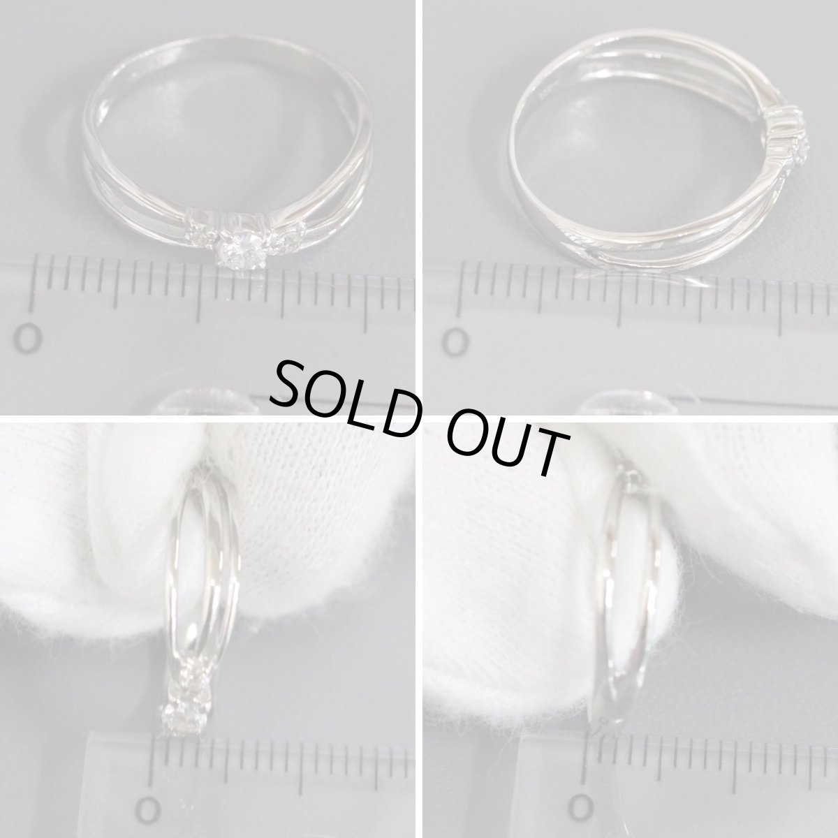 画像8: Pt900ダイヤモンドリング D0.10 2.4g #10 (8)