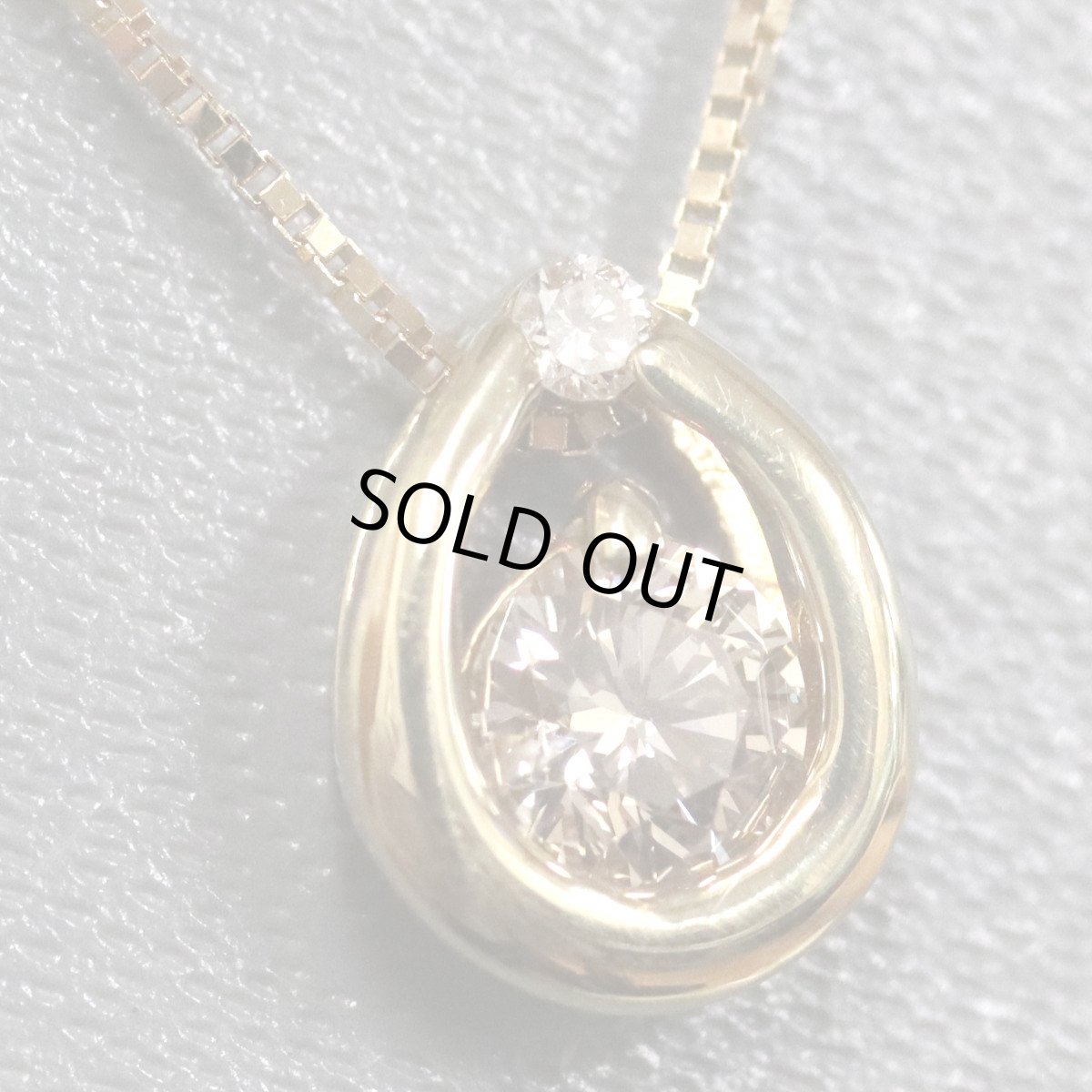 画像1: K18ダイヤモンドペンダント D0.26 D0.02 2.3g AJ付45cm (1)