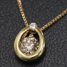 画像7: K18ダイヤモンドペンダント D0.26 D0.02 2.3g AJ付45cm (7)