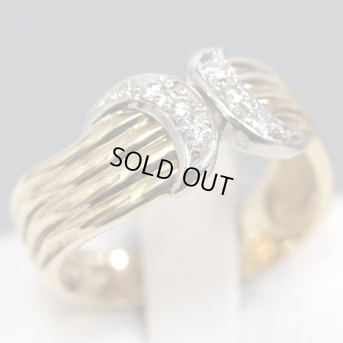 画像1: K18/Pt900ダイヤモンドリング 5.2g #12 (1)