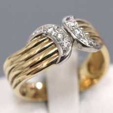 画像1: K18/Pt900ダイヤモンドリング 5.2g #12 (1)