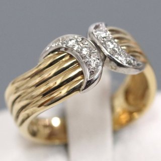 ヴィンテージ風宝石付きリングセット アメトリン 指輪 リング 10.0ct SV925/K18YG バイカラー 2月 11