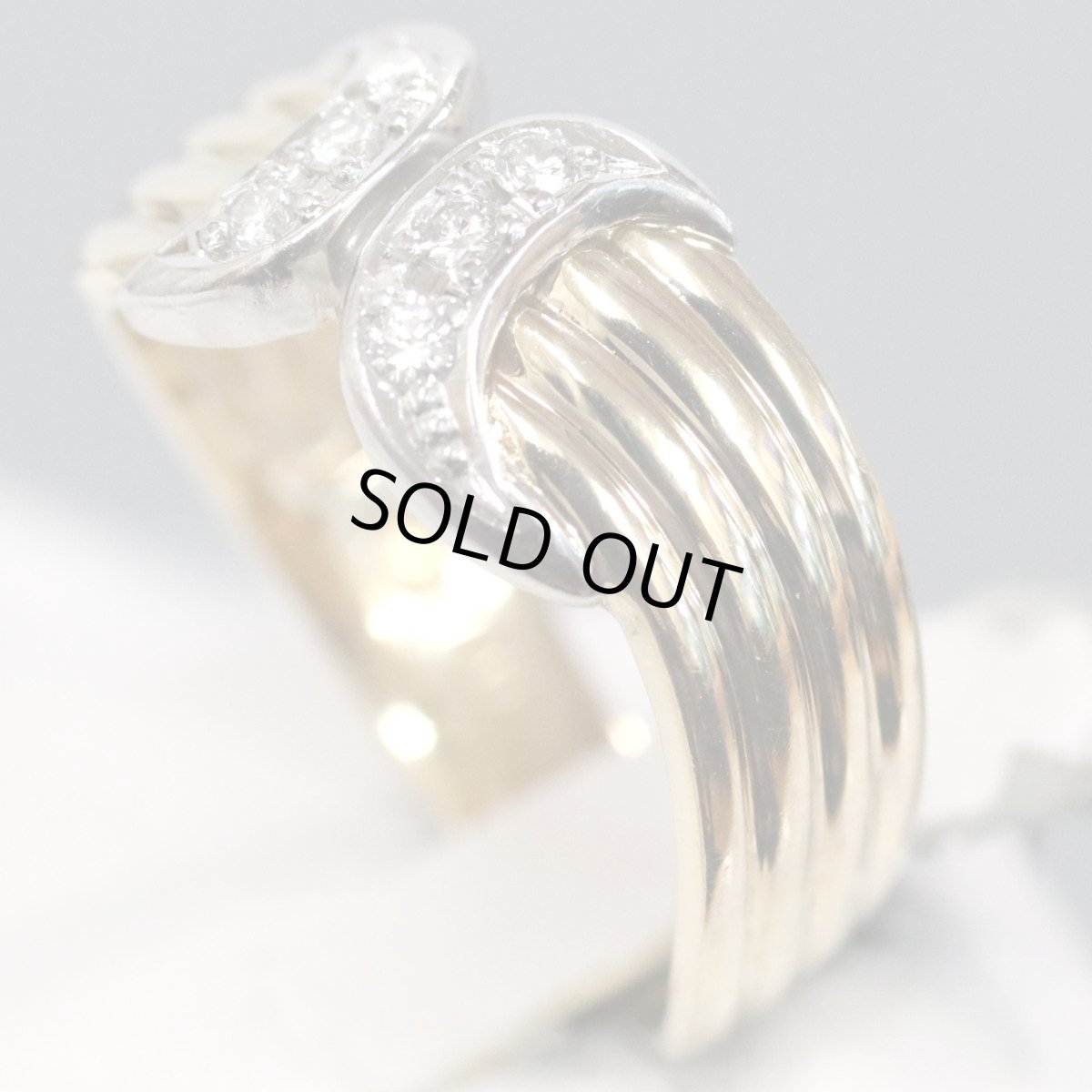 画像2: K18/Pt900ダイヤモンドリング 5.2g #12 (2)