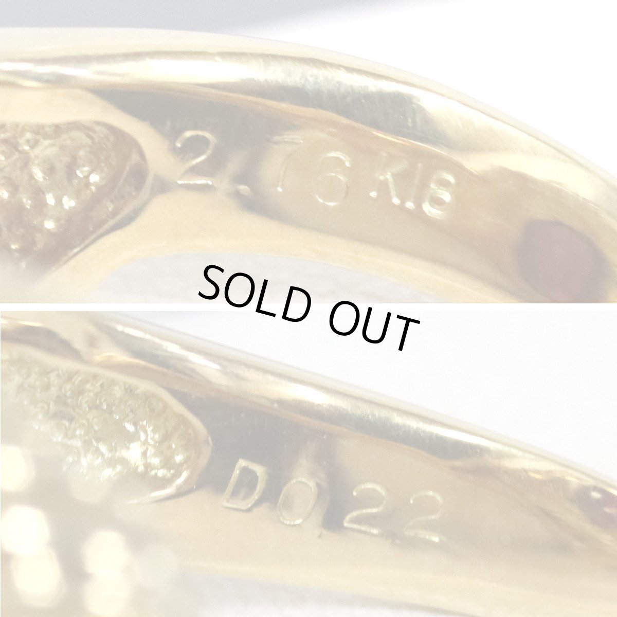 画像7: K18レッドトルマリンダイヤモンドリング T2.76 D0.22 10.2g #16 鑑別書 (7)