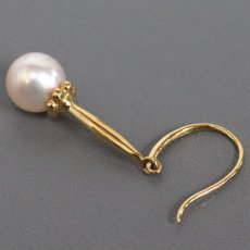 画像2: K18パールピアス 3.4g (2)