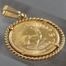 画像6: K22/750ペンダントトップ クルーガーランド金貨 1/10oz 4.4g (6)
