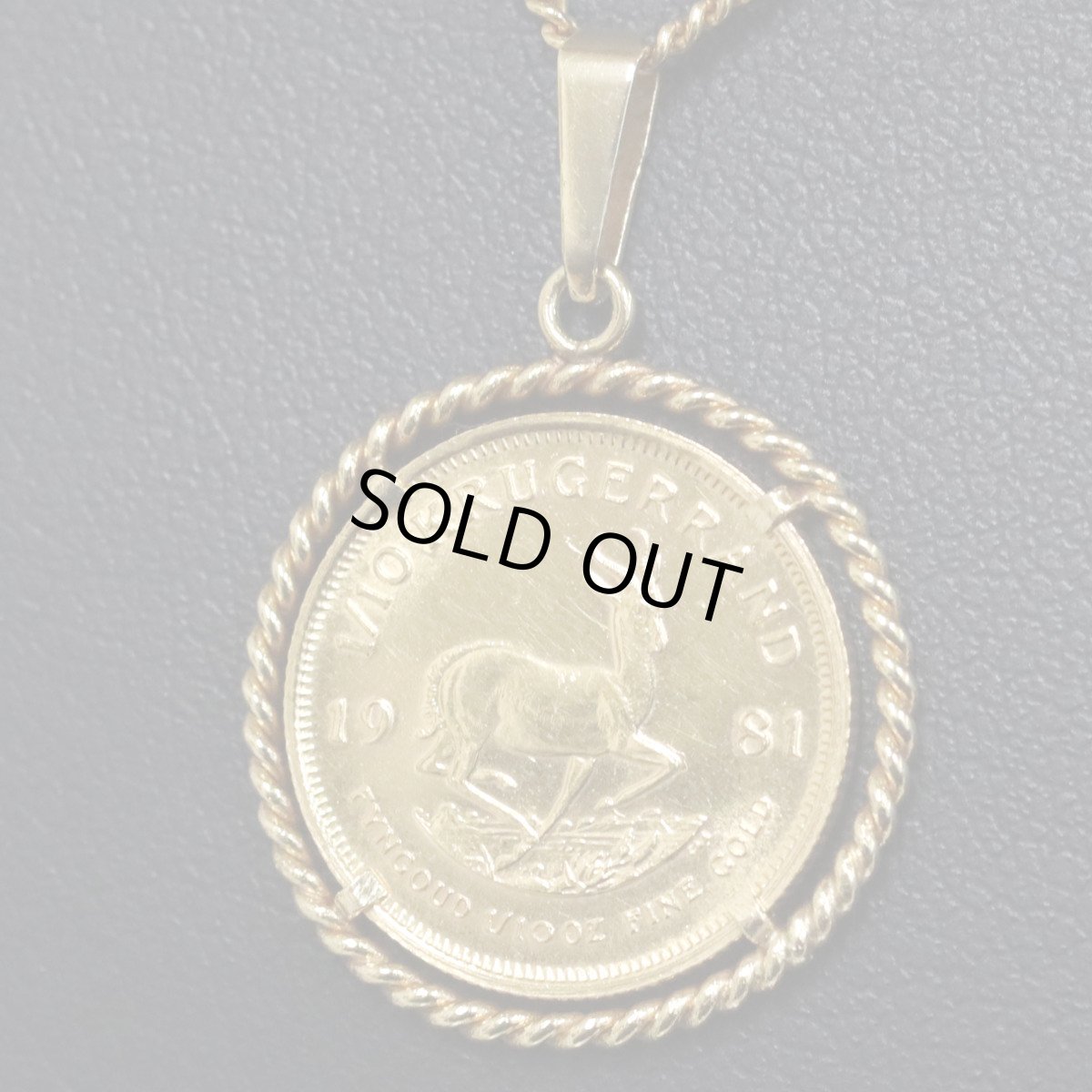 画像9: K22/750ペンダントトップ クルーガーランド金貨 1/10oz 4.4g (9)