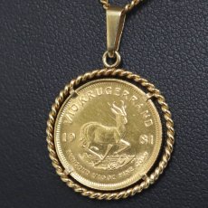 画像9: K22/750ペンダントトップ クルーガーランド金貨 1/10oz 4.4g (9)