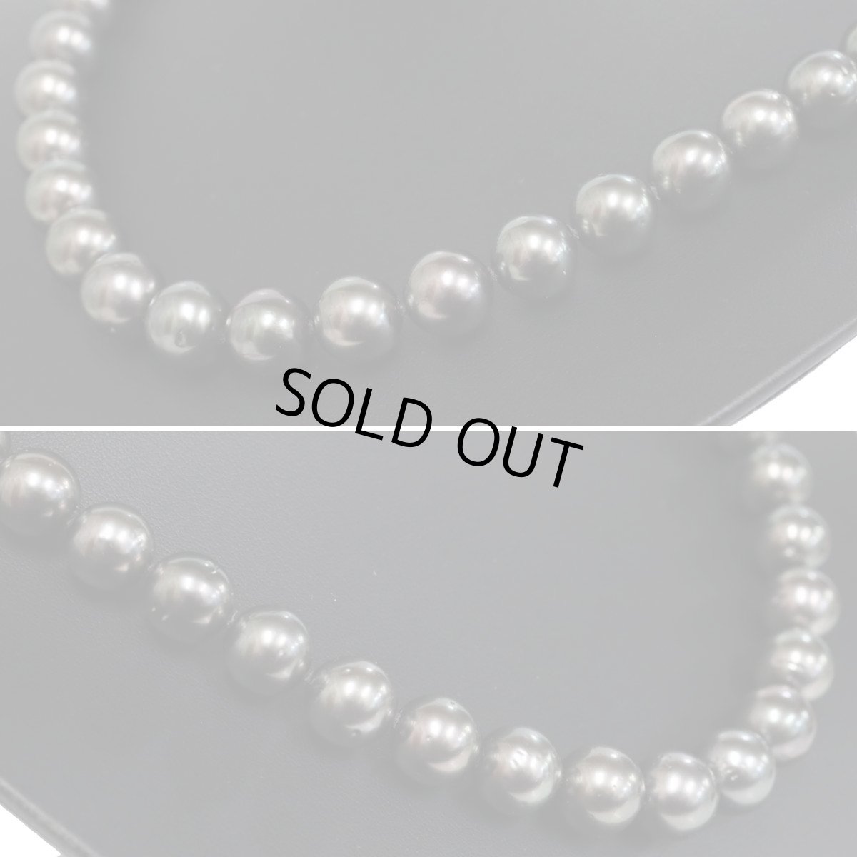 画像3: ブラックパールネックレス シルバー金具 9-12.0mm 44cm 鑑別書 (3)