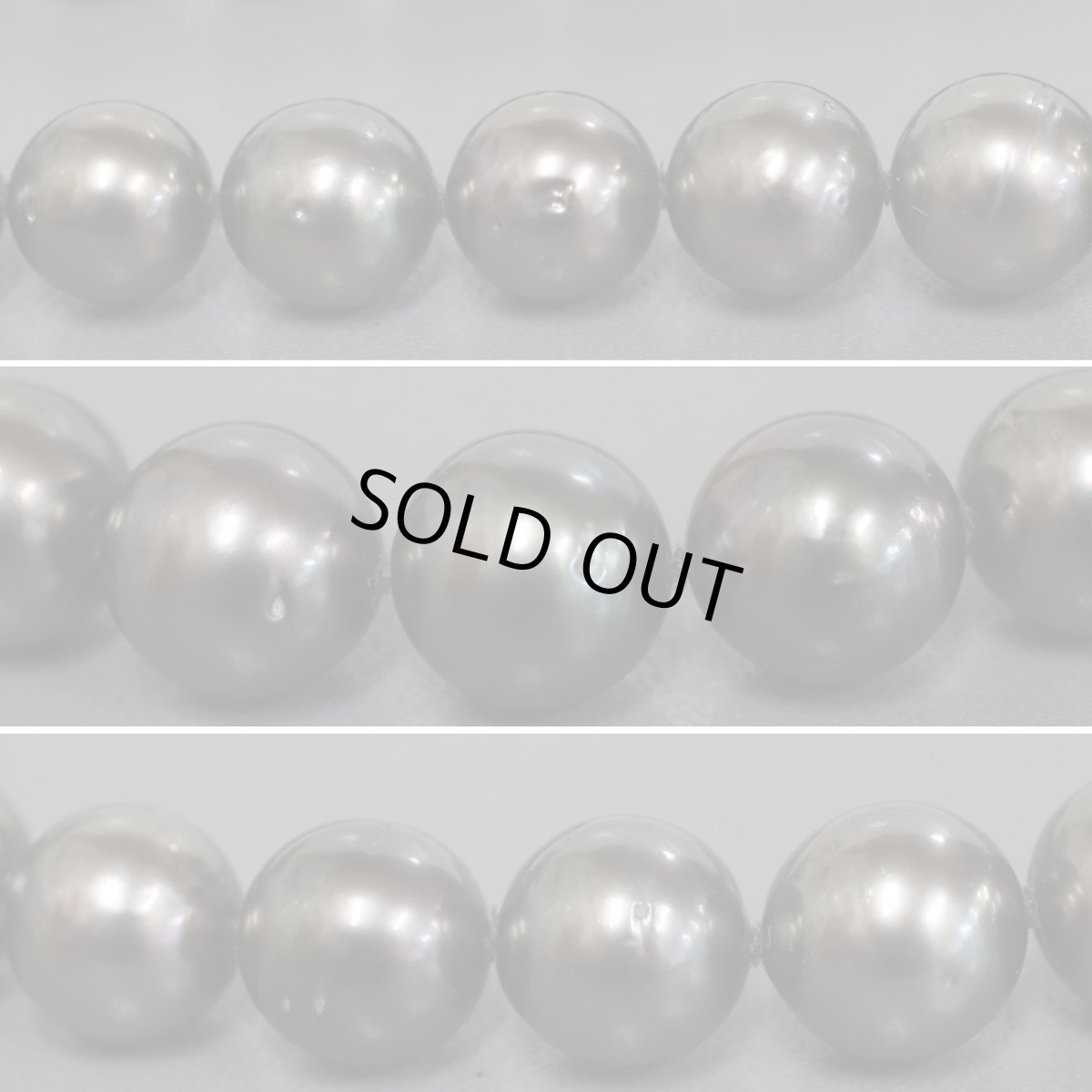 画像7: ブラックパールネックレス シルバー金具 9-12.0mm 44cm 鑑別書 (7)