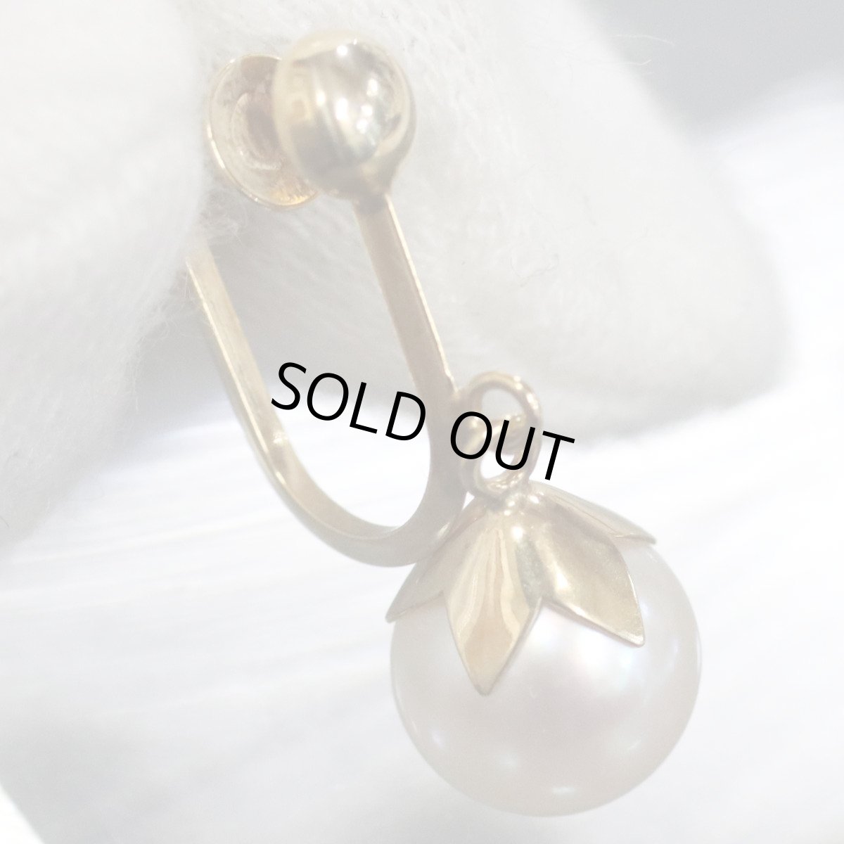 画像4: タサキ K18パールイヤリング 7.2mm 2.4g (4)