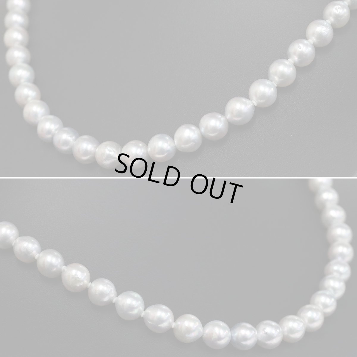 画像3: パールネックレス シルバー金具 8.1-8.6mm 42cm 鑑別書 (3)