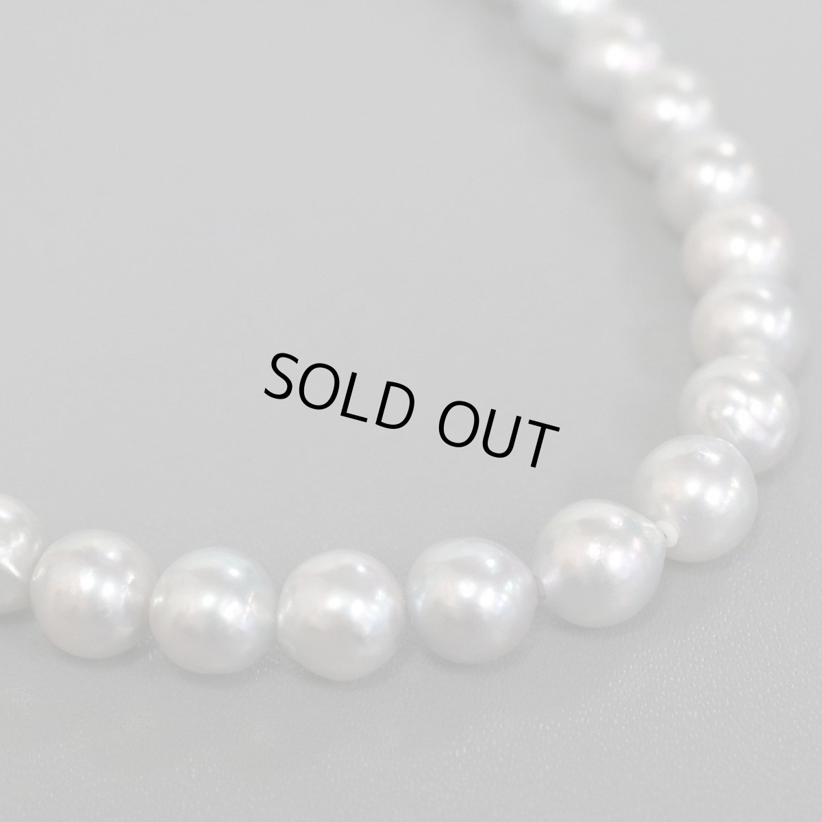 画像6: パールネックレス シルバー金具 8.1-8.6mm 42cm 鑑別書 (6)