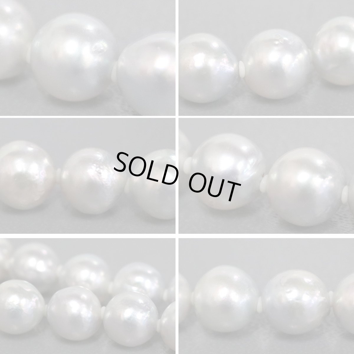 画像7: パールネックレス シルバー金具 8.1-8.6mm 42cm 鑑別書 (7)