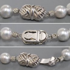 画像8: パールネックレス シルバー金具 8.1-8.6mm 42cm 鑑別書 (8)