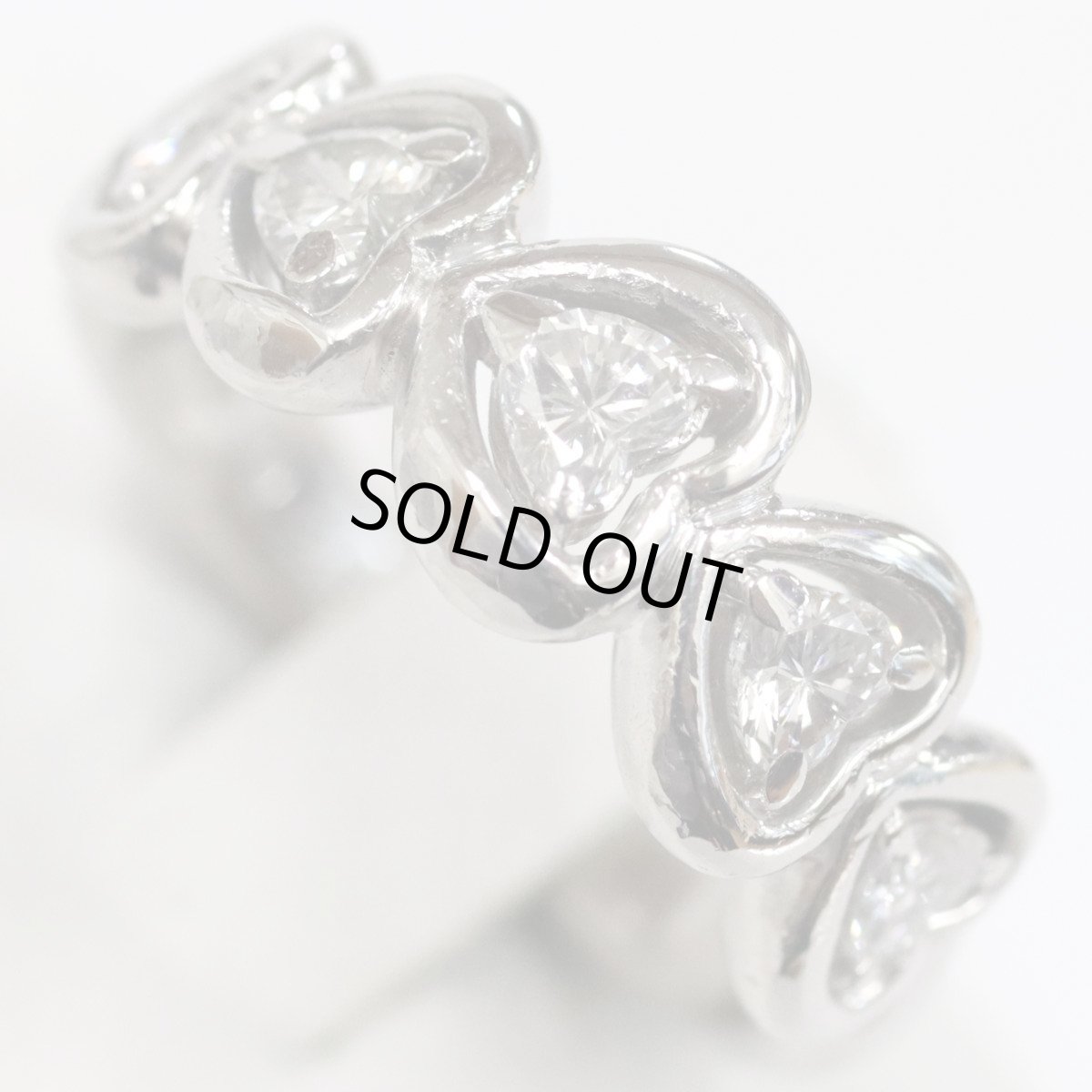 画像4: Pt900ダイヤモンドリング ハートシェイプ D0.56 8.2g #10.5 (4)