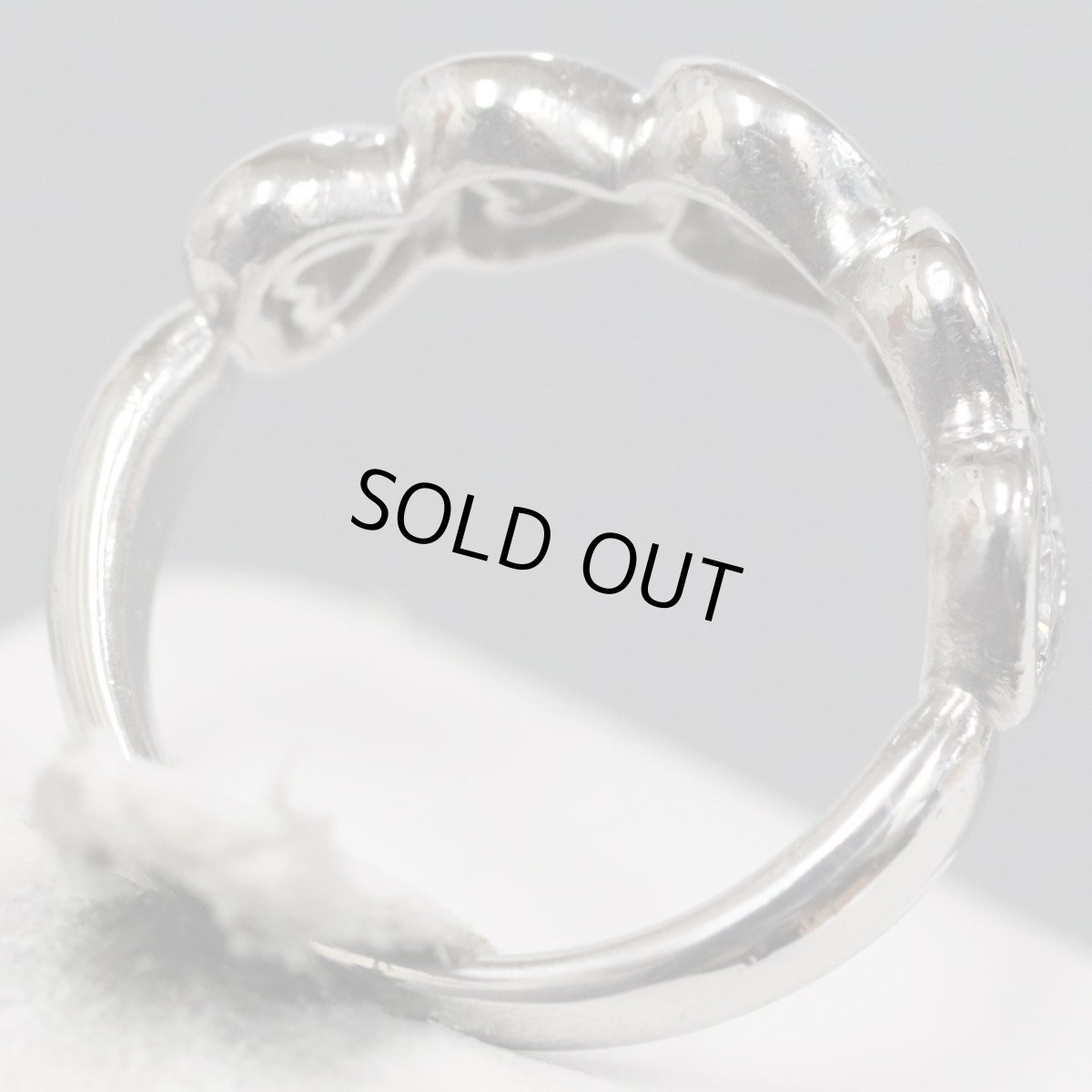 画像5: Pt900ダイヤモンドリング ハートシェイプ D0.56 8.2g #10.5 (5)