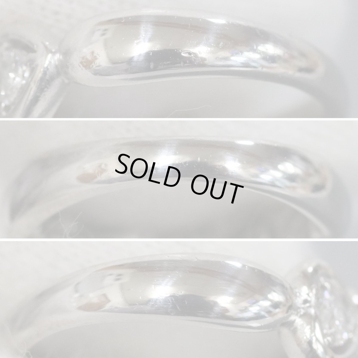 画像6: Pt900ダイヤモンドリング ハートシェイプ D0.56 8.2g #10.5 (6)