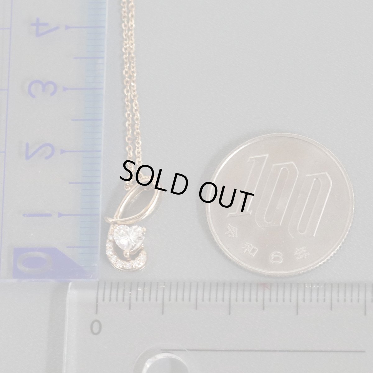 画像9: K18ダイヤモンドネックレス D0.310 D0.03 2.4g AJ付44cm (9)