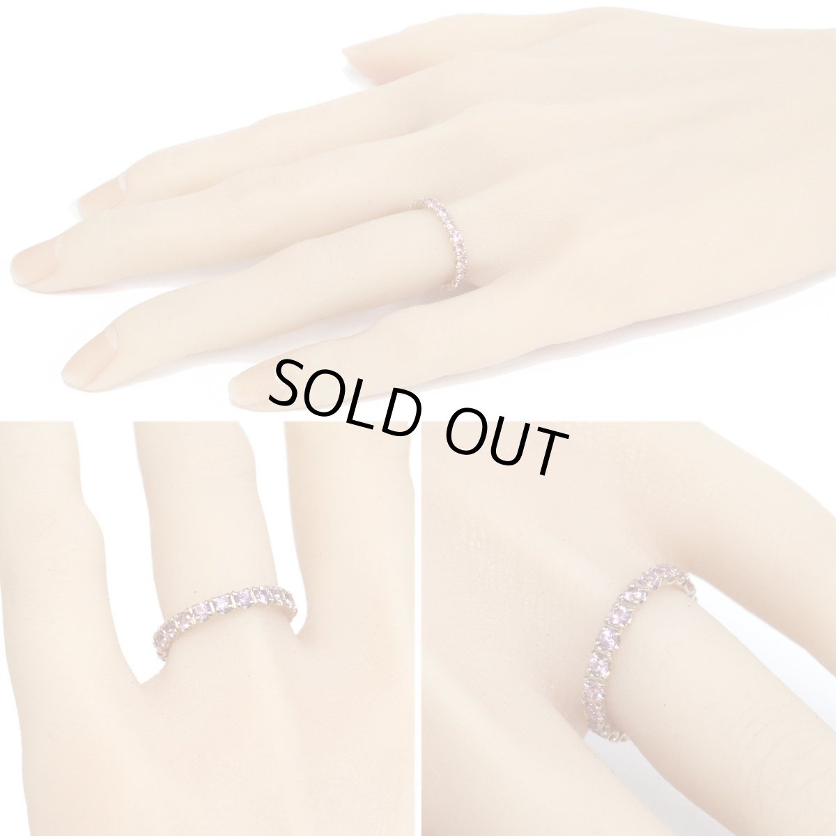 画像10: K18PGピンクサファイアリング フルエタニティリング PS1.0 2.4g #11 (10)