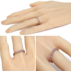 画像10: K18PGピンクサファイアリング フルエタニティリング PS1.0 2.4g #11 (10)