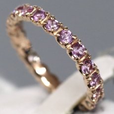 画像2: K18PGピンクサファイアリング フルエタニティリング PS1.0 2.4g #11 (2)
