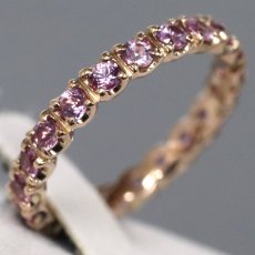 画像3: K18PGピンクサファイアリング フルエタニティリング PS1.0 2.4g #11 (3)