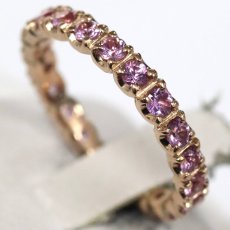 画像4: K18PGピンクサファイアリング フルエタニティリング PS1.0 2.4g #11 (4)