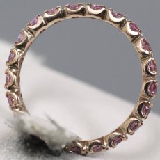 画像5: K18PGピンクサファイアリング フルエタニティリング PS1.0 2.4g #11 (5)