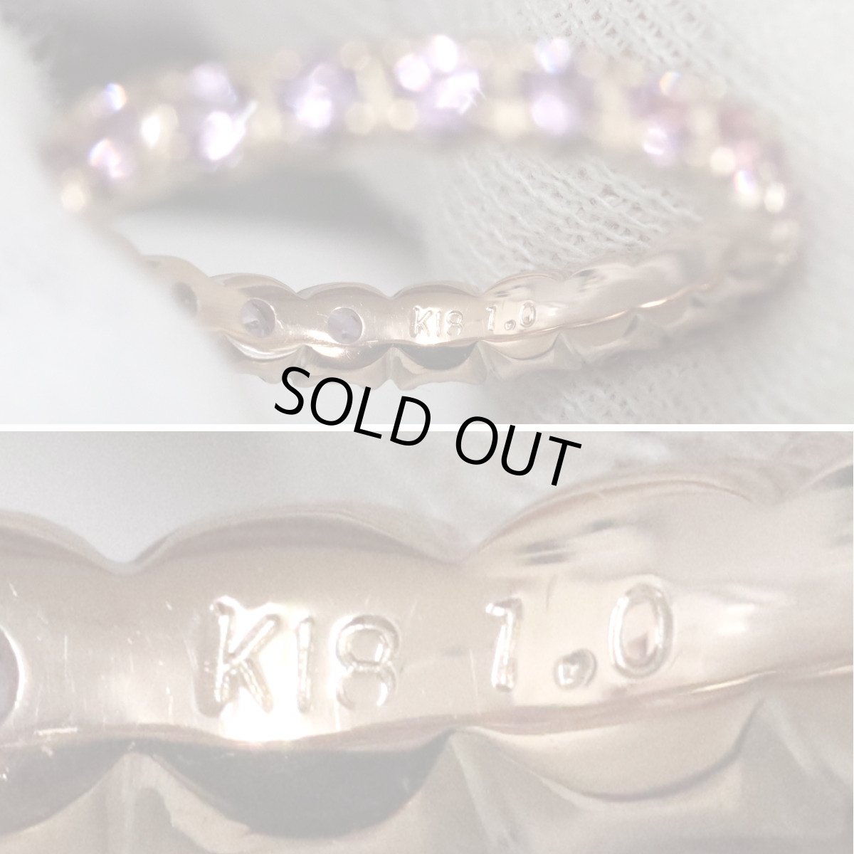 画像6: K18PGピンクサファイアリング フルエタニティリング PS1.0 2.4g #11 (6)