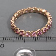 画像8: K18PGピンクサファイアリング フルエタニティリング PS1.0 2.4g #11 (8)
