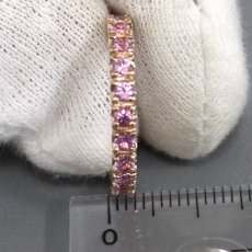 画像9: K18PGピンクサファイアリング フルエタニティリング PS1.0 2.4g #11 (9)