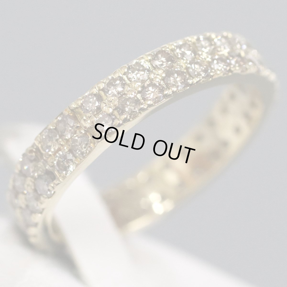 画像1: K18ダイヤモンドリング フルエタニティリング D1.50 4.6g #17 (1)