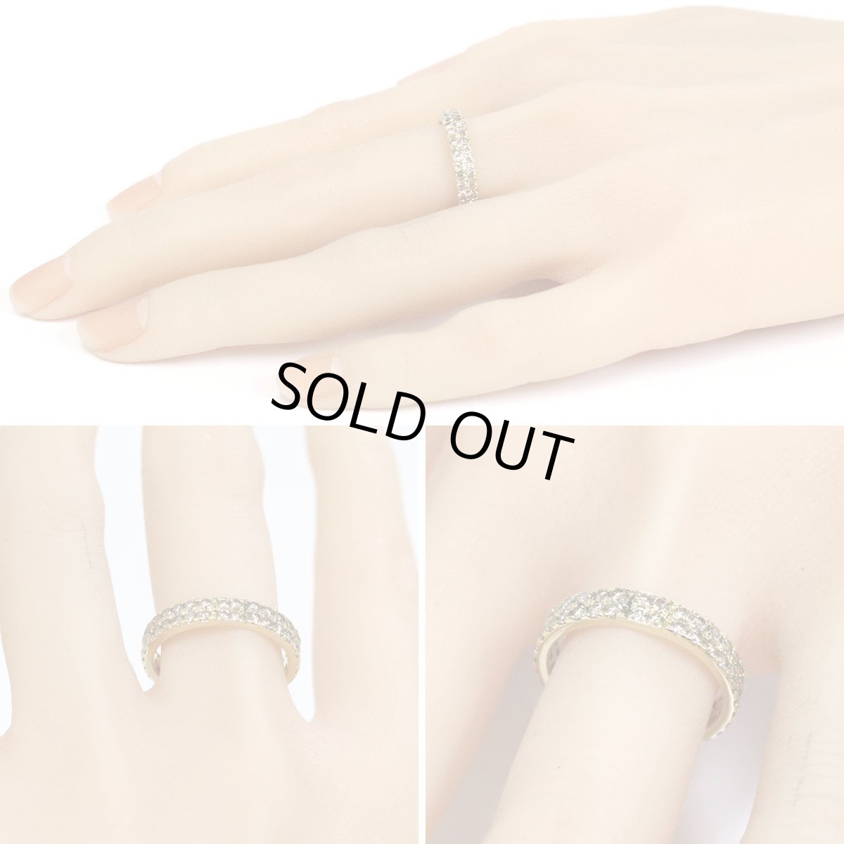 画像10: K18ダイヤモンドリング フルエタニティリング D1.50 4.6g #17 (10)