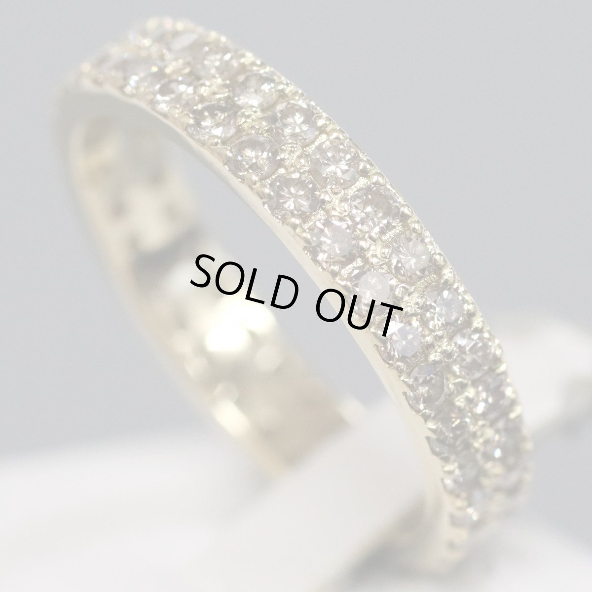 画像2: K18ダイヤモンドリング フルエタニティリング D1.50 4.6g #17 (2)