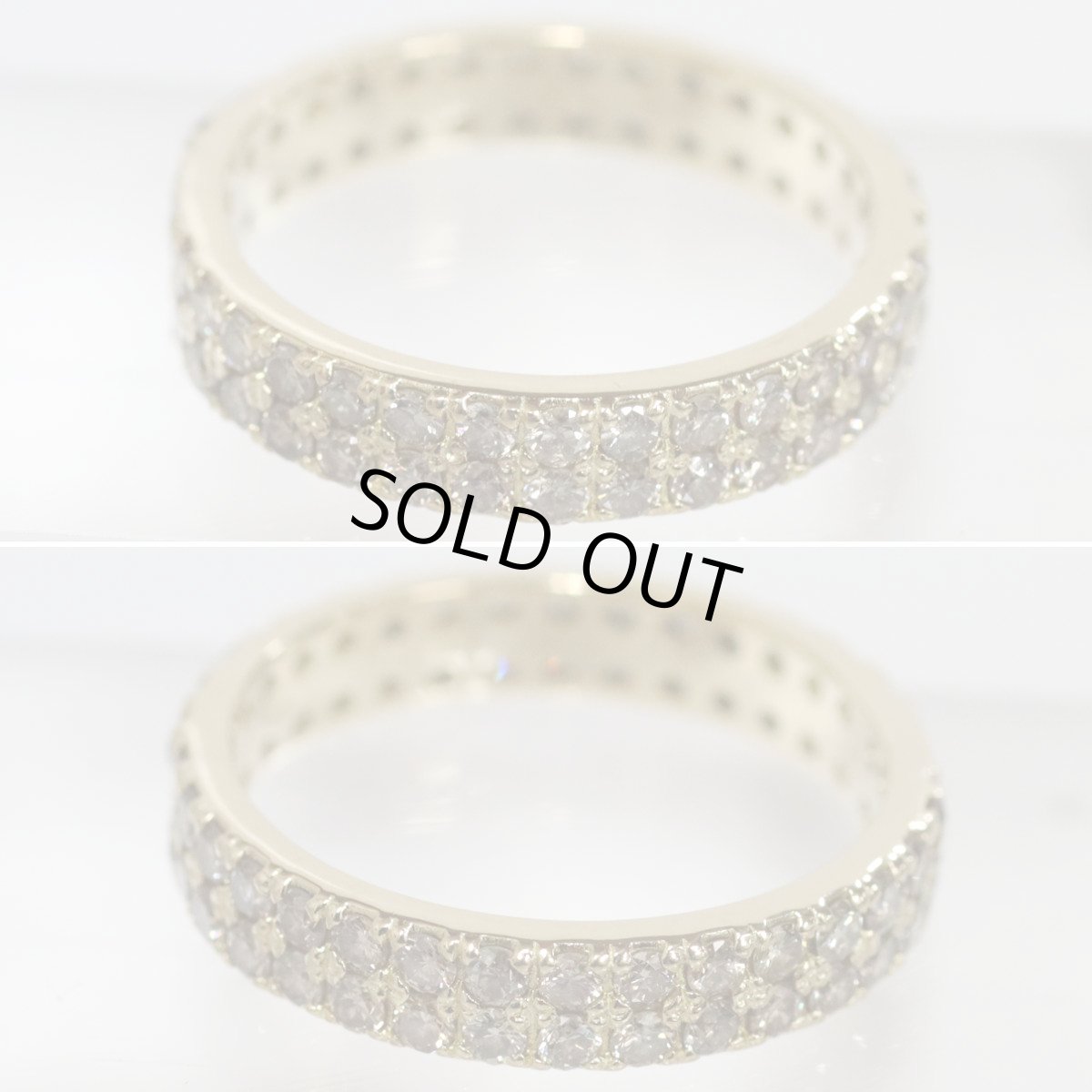 画像4: K18ダイヤモンドリング フルエタニティリング D1.50 4.6g #17 (4)