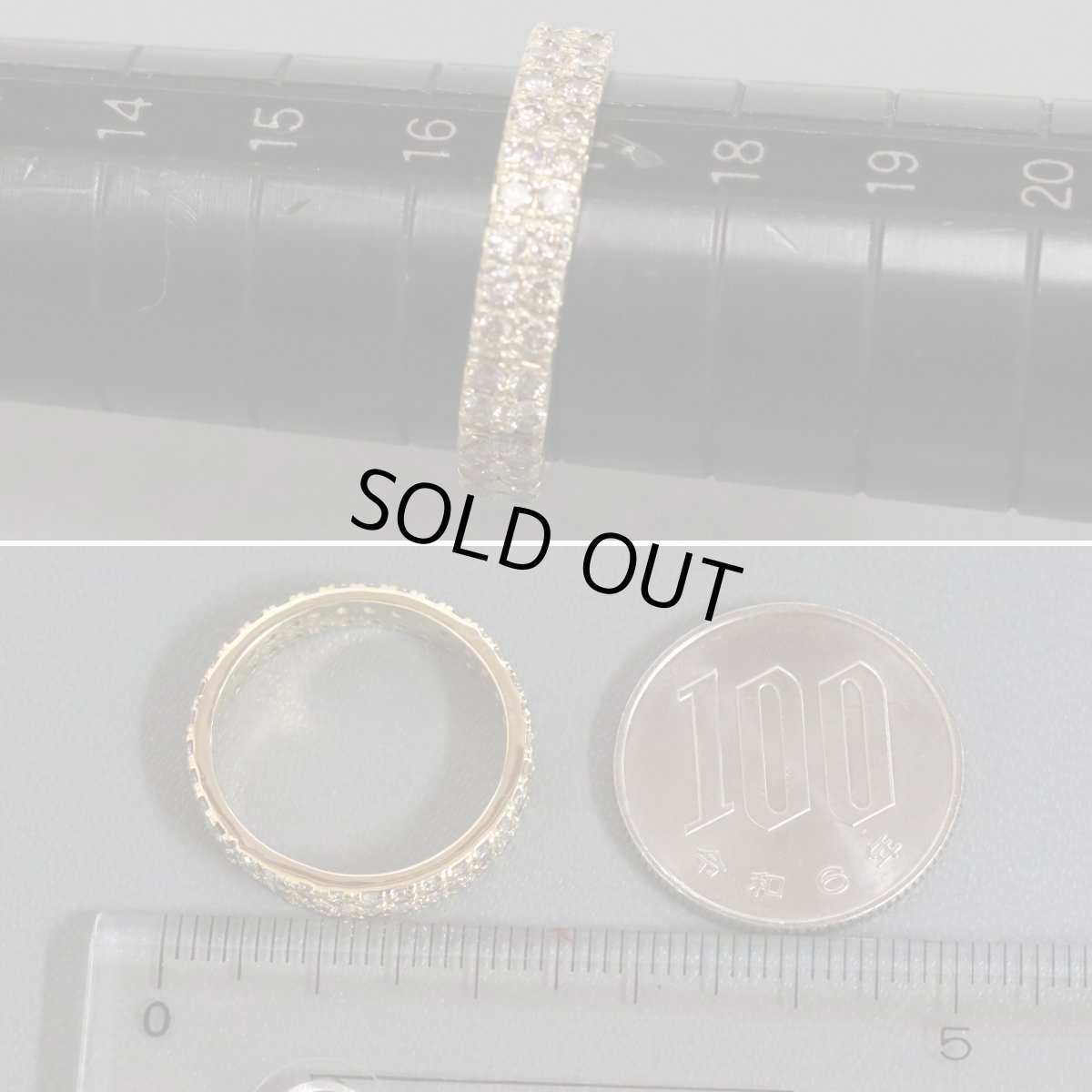 画像8: K18ダイヤモンドリング フルエタニティリング D1.50 4.6g #17 (8)