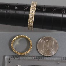 画像8: K18ダイヤモンドリング フルエタニティリング D1.50 4.6g #17 (8)