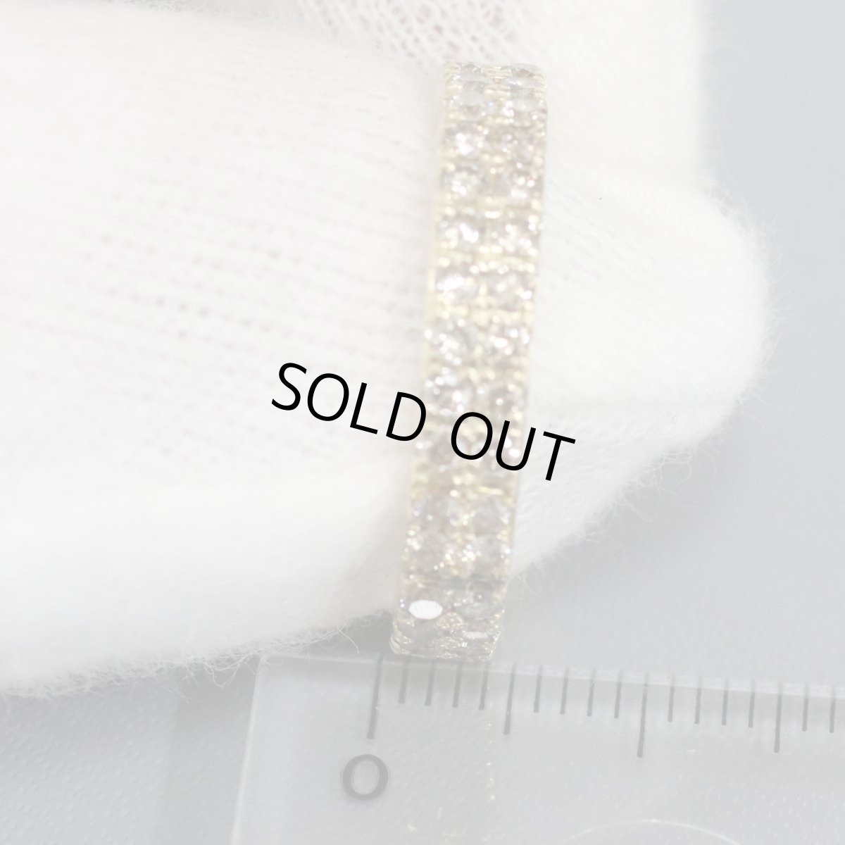 画像9: K18ダイヤモンドリング フルエタニティリング D1.50 4.6g #17 (9)