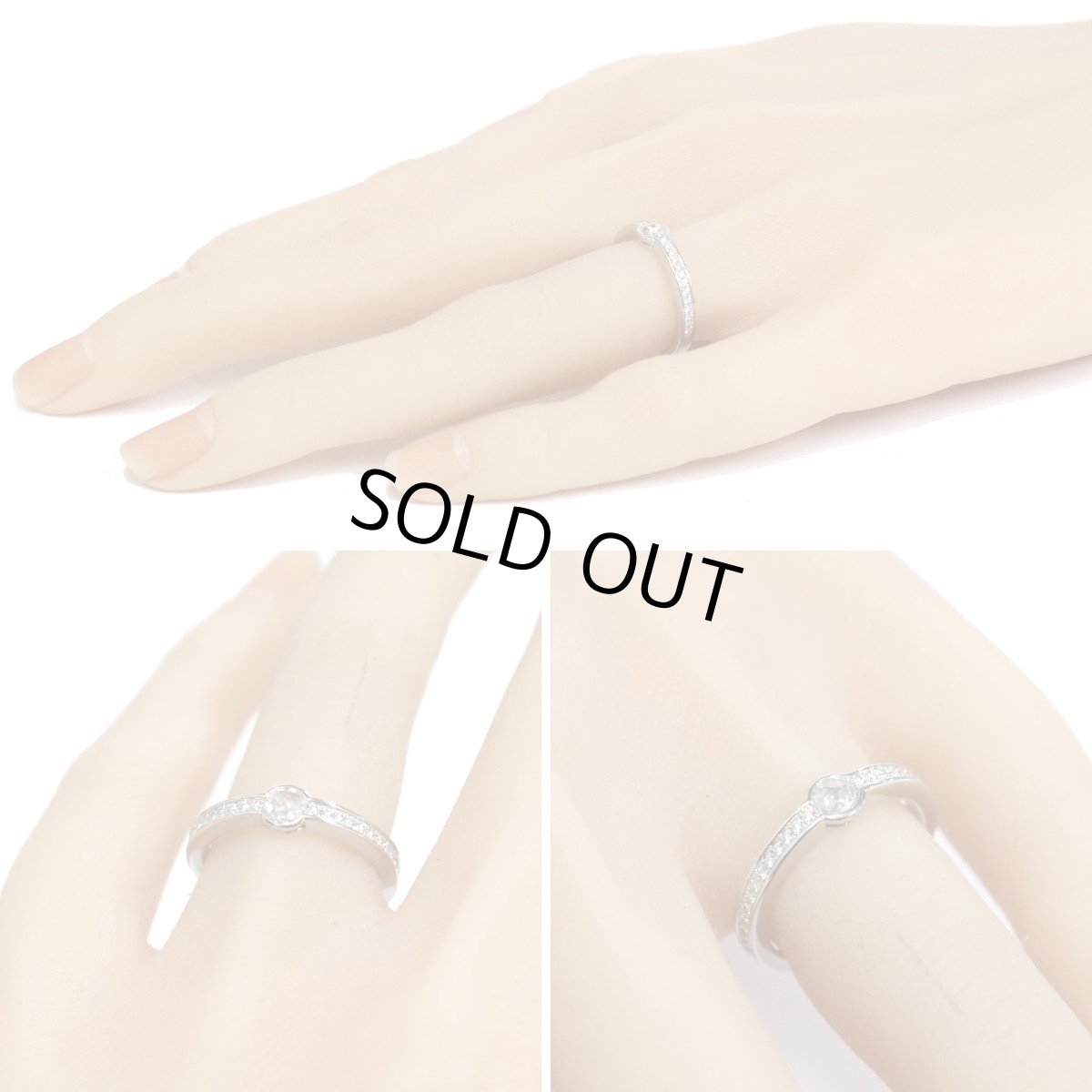 画像10: Pt900ローズカットダイヤモンドリング D0.20 D0.13 5.5g #11.5 (10)