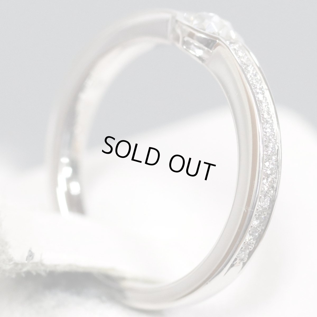 画像3: Pt900ローズカットダイヤモンドリング D0.20 D0.13 5.5g #11.5 (3)