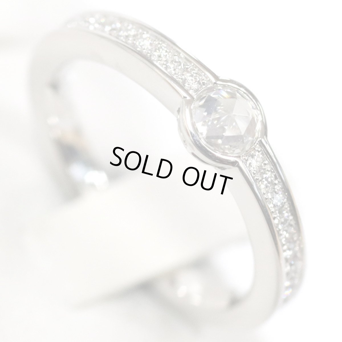 画像4: Pt900ローズカットダイヤモンドリング D0.20 D0.13 5.5g #11.5 (4)