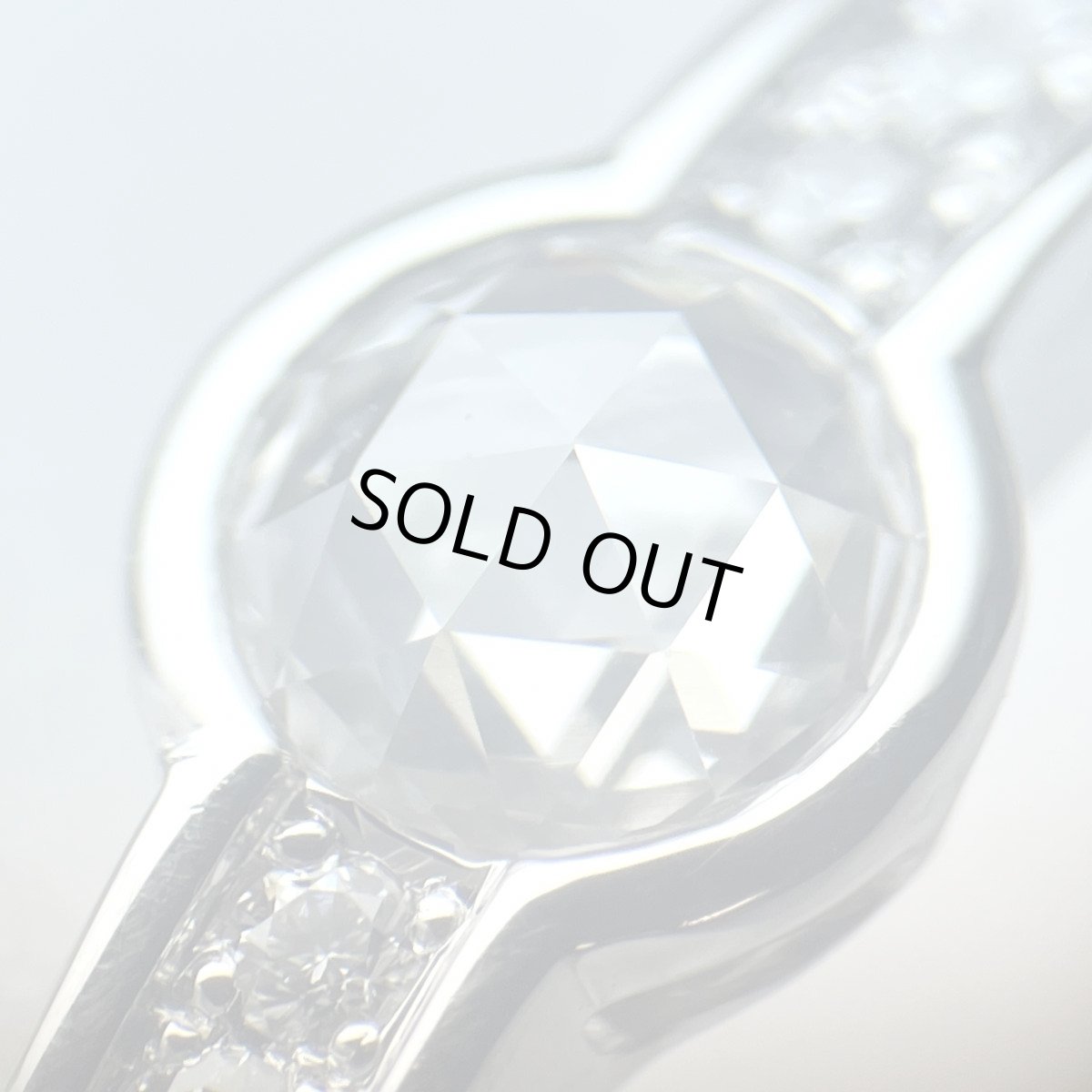 画像5: Pt900ローズカットダイヤモンドリング D0.20 D0.13 5.5g #11.5 (5)