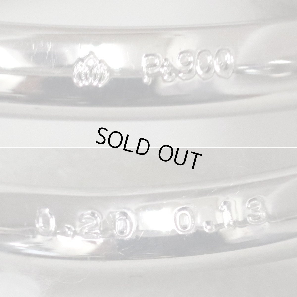 画像8: Pt900ローズカットダイヤモンドリング D0.20 D0.13 5.5g #11.5 (8)