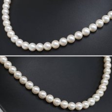 画像3: パールネックレス シルバー金具 8.0-8.4mm 鑑別書 (3)